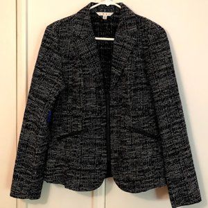 Cabi Mingle Tweed Zip Up Blazer